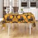 Toalha de Mesa Siena Amarela Floral Estampada Retangular 2,20m x 1,40m Tecido Jacquard