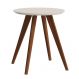 Mesa Lateral Classic Redonda Off White - Imcal Móveis