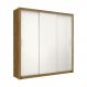 Guarda Roupa Roupeiro Clarice 3 Portas de Correr 4 Gavetas Carioca Cinamomo Branco