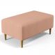 Puff Decorativo Sala de Estar Cléo W01 Pés Palito 90 cm Linho Rosê - Lyam Decor