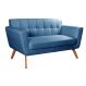 Namoradeira Sofá 2 Lugares Bruna Decoração - Linho Azul