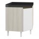 Balcao Canto Obliquo Tampo MDF Kali 12222 Bianco Toq Branco Uv Nicioli