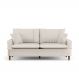 Sofá Living 2 Lugares 160cm com Almofadas Veras D05 Linho Cru - Mpozenato