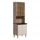 Paneleiro Duplo 4P Vidro 70cm MDF Kali 18340 Carvalho Toq Bianco Toq Nicioli
