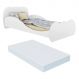 Cama Solteiro com Colchão Incluso 88 x 188 cm 100% MDF Safira Multimóveis Branca