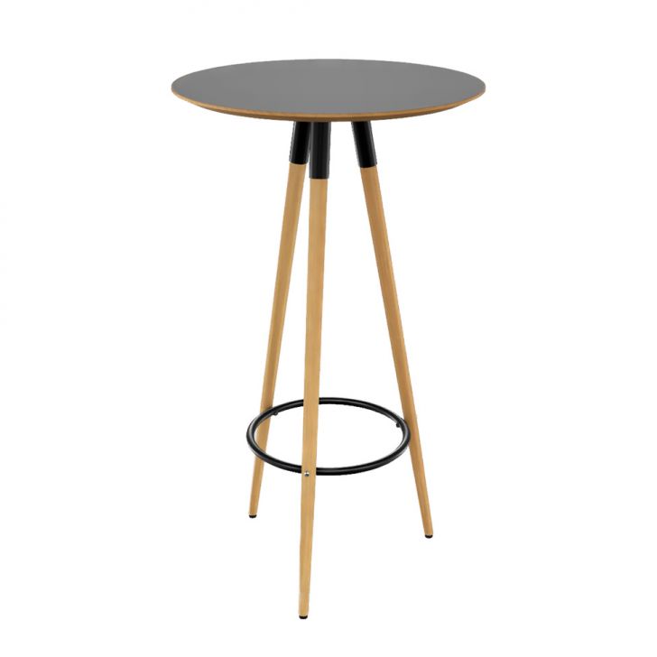 Mesa Bistrô Redonda Com Tampo Mdf Rio Preta 60 Cm