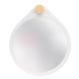 Espelho Decorativo Adnet Flat Branco Off White 30 Cm Redondo Branco, 30 cm