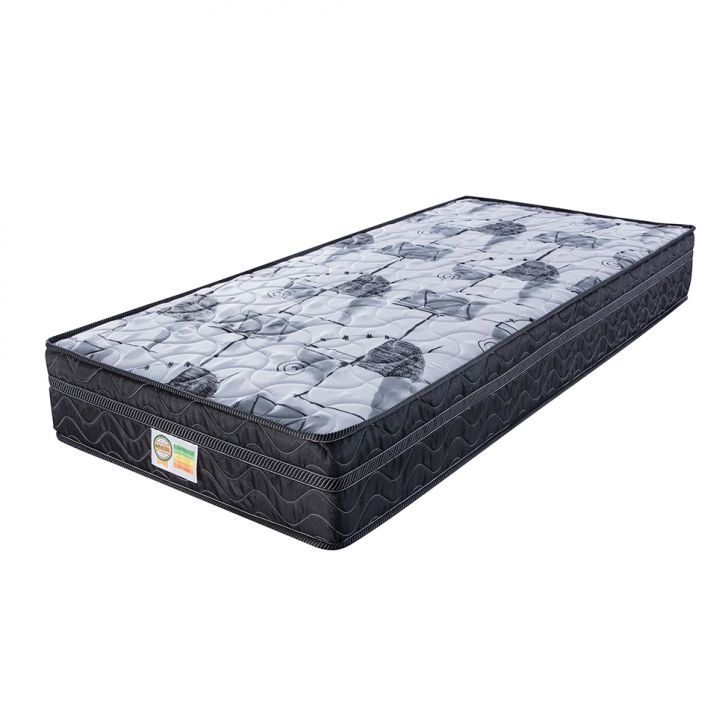 Colchão Solteiro Imperial Molas Verticóil (23x78x188) Preto E Cinza