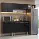 Armário de Cozinha Compacta 229cm Rustic/Preto Emilly Madesa 14
