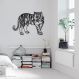 Quadro Escultura Corpo Tigre One Line 60x44 Preto