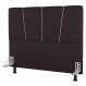 Cabeceira Cama Box Solteiro Amber 90cm Estofada Linho Marrom - Desk Design