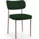 Cadeira Decorativa Sala De Jantar Melina Base Arena L02 Suede Verde Musgo - Lyam Decor