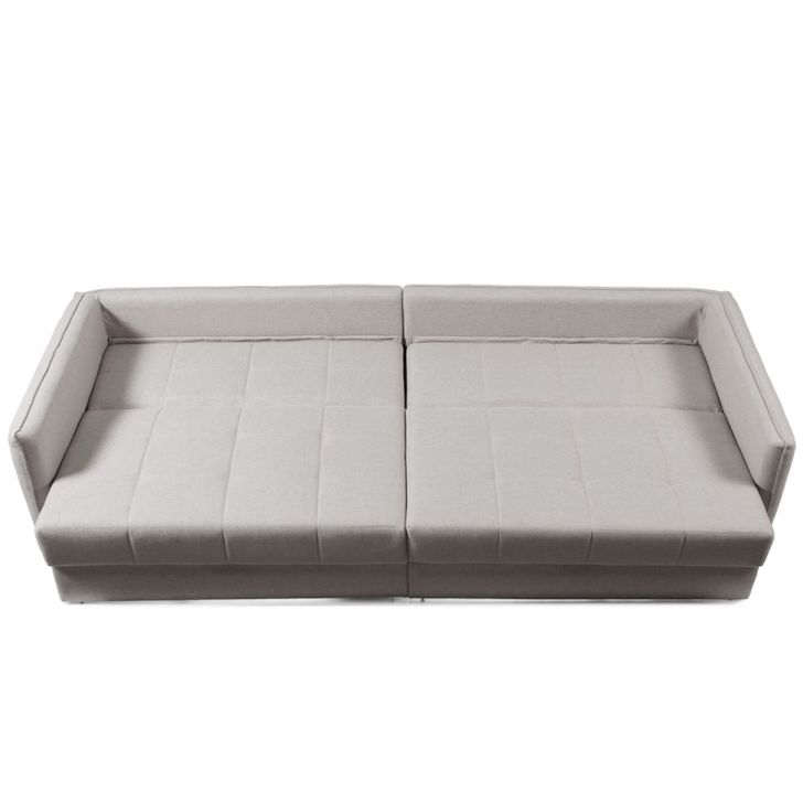 Image of Sofá-cama Casal Sem Caixa 3 Lugares Prime Linho Cinza 230 Cm PLA-DD124UP92PHBMOB
