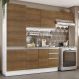Cozinha Compacta Madesa 100% MDF Acordes Com Armário e Balcão - Branco/Rustic