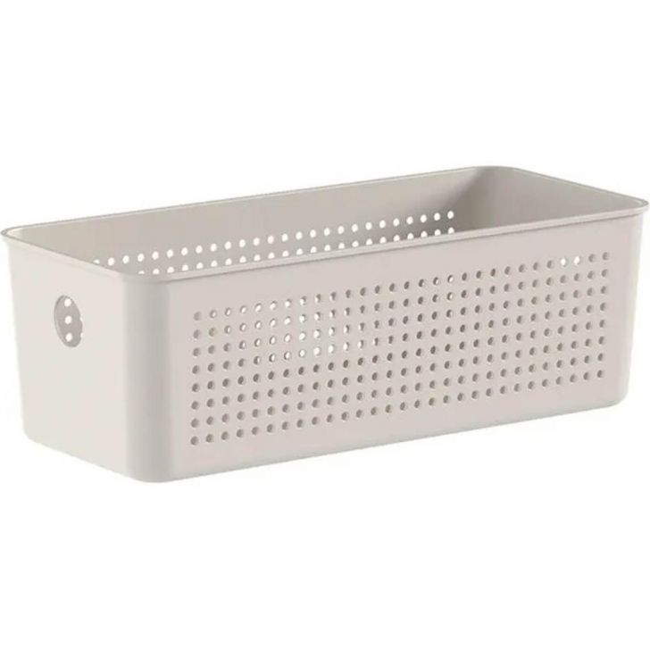 Cesto Organizador Multiuso 26x12x13cm Empilhável Perfurações