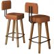 2 Banquetas Alta com Encosto para Cozinha Bar MOBLAN decor