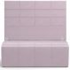 Kit Cabeceira Cama Box Casal 140cm com Calçadeira Roma W01 Suede Rosê - Lyam