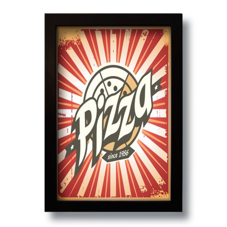 Quadro Decorativo Pizza Since Vintage  33x43 cm