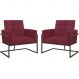 2 Poltronas com Base de Ferro Reforçada para Recepção MOBLAN decor