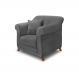 Poltrona Decorativa com 1 Almofada Armstrong Suede Cinza G63 - Gran Belo