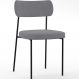 Cadeira Decorativa Estofada Para Sala De Jantar Melina L02 Suede Cinza - Lyam Decor