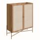 Buffet Bar Oslo 2 PT Hanover e Dourado 110 cm