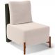 Poltrona Decorativa Sala de Estar Living Pés Madeira Hungria L02 Couríssimo Verde Suede Bege - Lyam