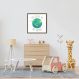 Quadro Infantil Welcome to the World 43x43 Caixa Marrom