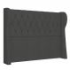 Cabeceira Casal King Cama Box 195cm Malva Z04 Veludo Grafite - Mpozenato