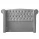 Cabeceira Cama Box Casal Queen Size Adelle 160cm Com Frame Linho Cinza - Desk Design