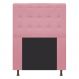 Cabeceira Estofada Dama 90 cm Solteiro Com Botonê Suede Rosa Bebê - Amarena Móveis