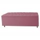 Calçadeira Recamier Baú Casal Queen 160cm Diana Suede Rosa - Dellas Store