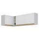 Kit Armário de Cozinha Aéreo Canto 90cm e Aéreo 120cm Veneza Multimóveis MP2148 Branco/Dourado