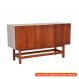 [OUTLET] Buffet Barra Madeira Maciça 3 PT Amêndoa e Branco