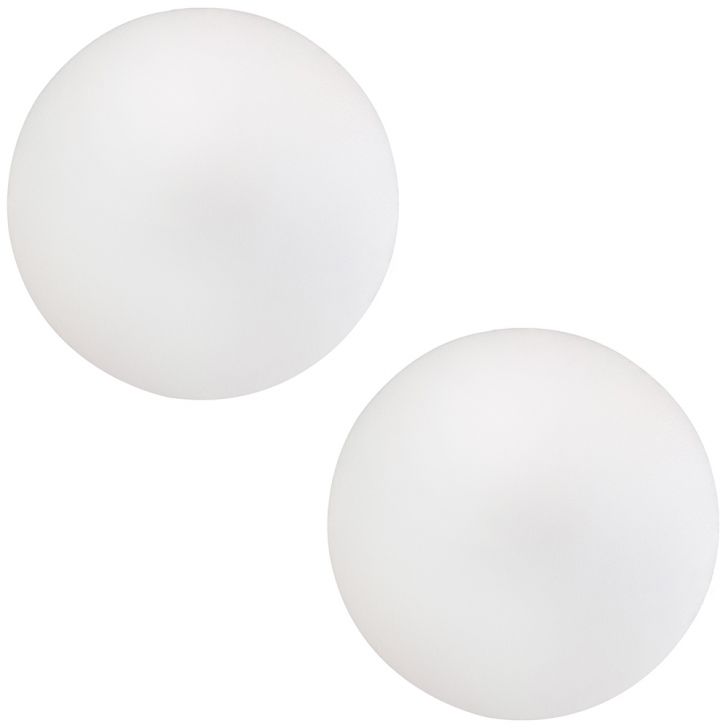 Kit 02 Assentos Redondo Banqueta Cadeira Estofados Poltronas H02 Corino Branco 39 cm - Lyam Decor