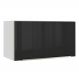 Armário Aéreo Madesa Lux 60 cm 1 Porta Basculante - Branco/Preto