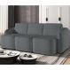 Sofá Cama para Sala de Estar 3 Lugares 246cm Montserrat K01 Bouclê Cinza - Lyam Decor