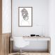 Quadro Mulher Negra em Linhas 60x43 Caixa Marrom