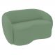 Sofá 2 Lugares Living Orgânico Sala de Estar 160cm Garbin K04 Bouclê Verde - Mpozenato