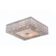 Plafon Linha Sarah Quadrado 6 Cristais - Hevvy