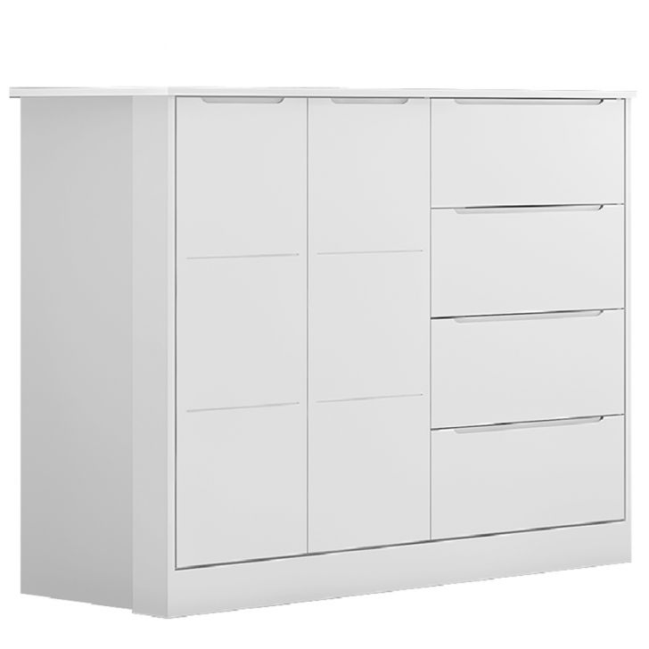 Cômoda Infantil 2 Portas e 4 Gavetas Eloá Branco - Phoenix