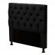 Cabeceira Cama Box Solteiro Cristal 90cm Suede Preto - Desk Design