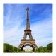 Placa decorativa Torre Eiffel 25x25 cm Preto