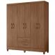 Guarda Roupa Casal Panama 6P 153 cm Carvalho Moval