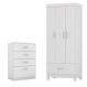 Jogo de Quarto Roupeiro e Comoda Davis Branco