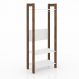 Armário Closet Aberto AZ1029 MDP Branco/Nogal G69 - Gran Belo