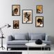 Kit 5 Quadros Mulheres Negras Boho - com vidro
