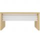 Mesa p/ Escritório Tampo e Laterais Tamburato Simples 135 cm Carvalho/Branco