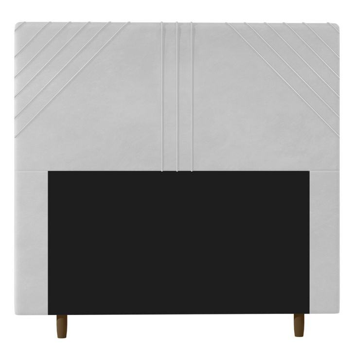 Cabeceira Cama Box Casal King Size Lisboa 195cm Corano Branco - Desk Design