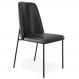 Cadeira Decorativa Estofada Para Sala De Jantar Bella L02 Couríssimo Preto - Lyam Decor